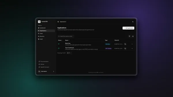 Laravel SSO Starter Kit preview 1