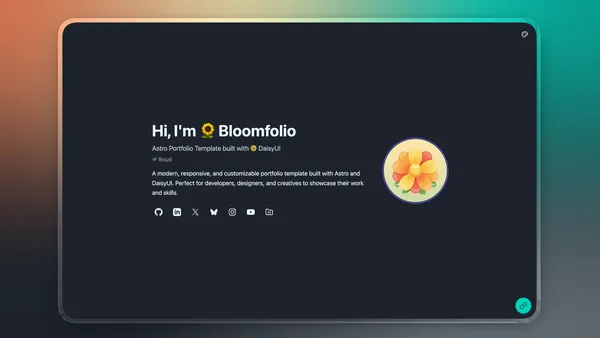 Bloomfolio - Astro Portfolio Template preview 1