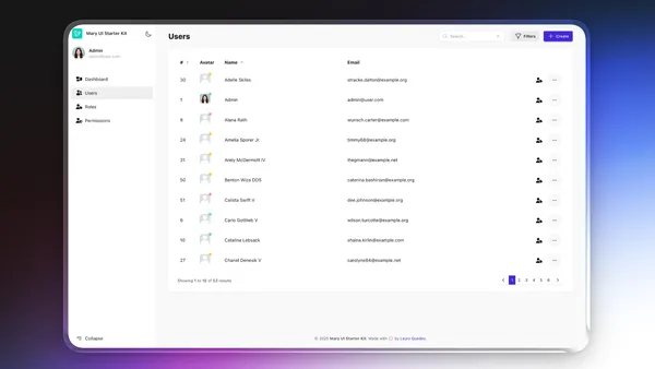 Mary UI Laravel Starter Kit preview 2