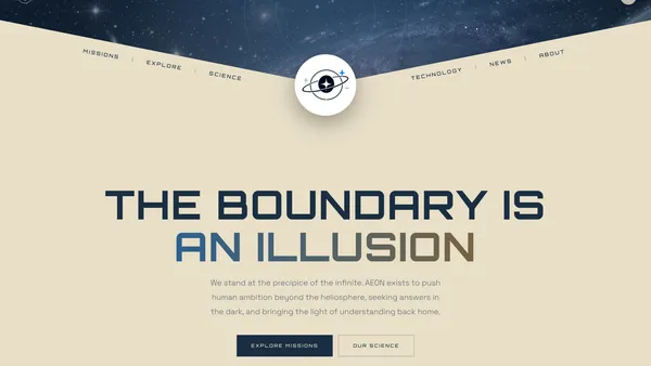 AEON / SPACE - Cinematic Space Agency Template preview 2
