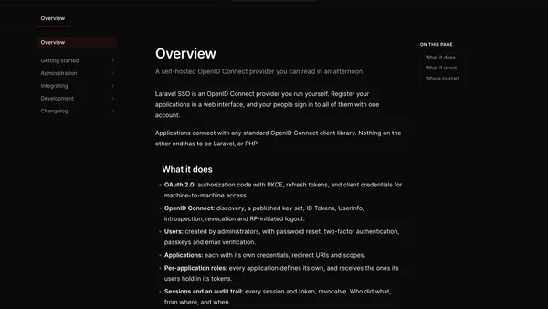Laravel SSO Starter Kit preview 3