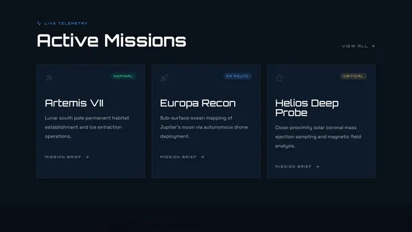 AEON / SPACE - Cinematic Space Agency Template preview 3
