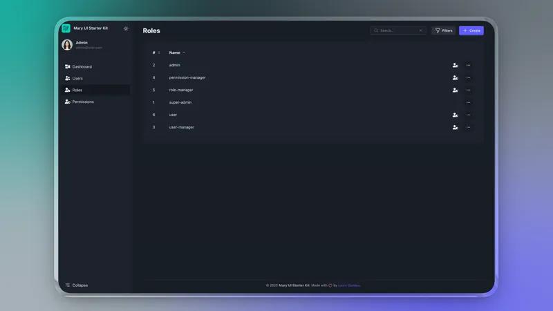 Mary UI Laravel Starter Kit - Image 4
